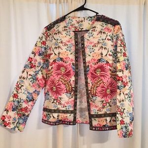 Flower Print Blazer Xl